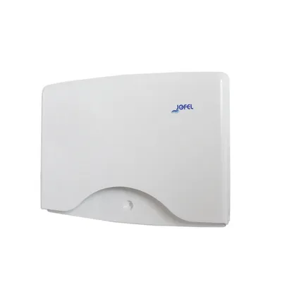 Dispensador de papel cubre asientos WC | Jofel AH20000 | Capacidad 250 piezas | Plástico ABS blanco