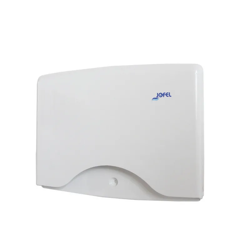 Dispensador de papel cubre asientos WC | Jofel AH20000 | Capacidad 250 piezas | Plástico ABS blanco