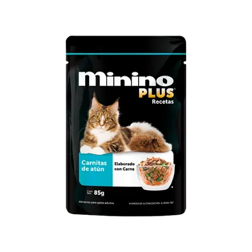 Minino Plus Recetas Carnitas Atún ADM MX019636 — Corrugado